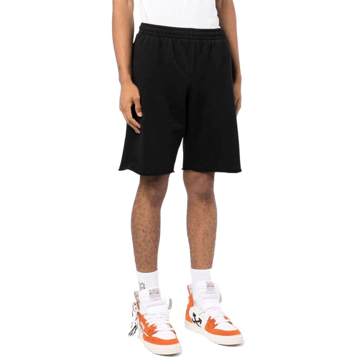 حذاء رجالي مستقيم بحزام مطاطي من OFF-WHITE بلون سادة ونمط طباعة على الظهر