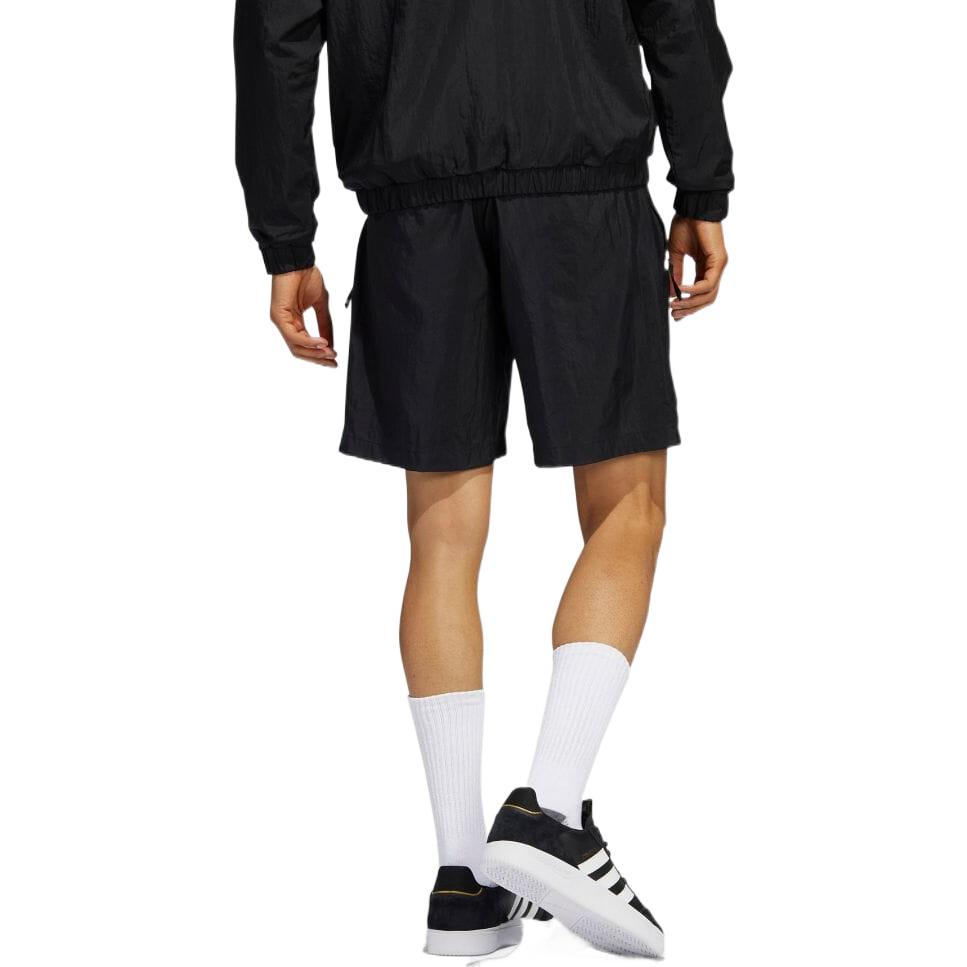 Image of adidas Solid Color Elastic Waistband Sports Shorts Black HA1292