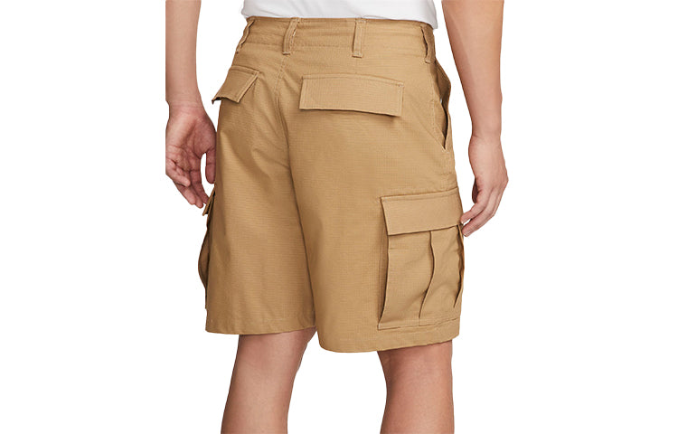 Image of Men's Nike SB Skateboard Solid Color Cargo Casual Shorts Brown DQ6293-258
