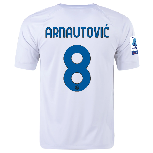 Nike Inter Milan Marco Arnautovic Away Jersey w/ Series A + Copa Italia Patches
