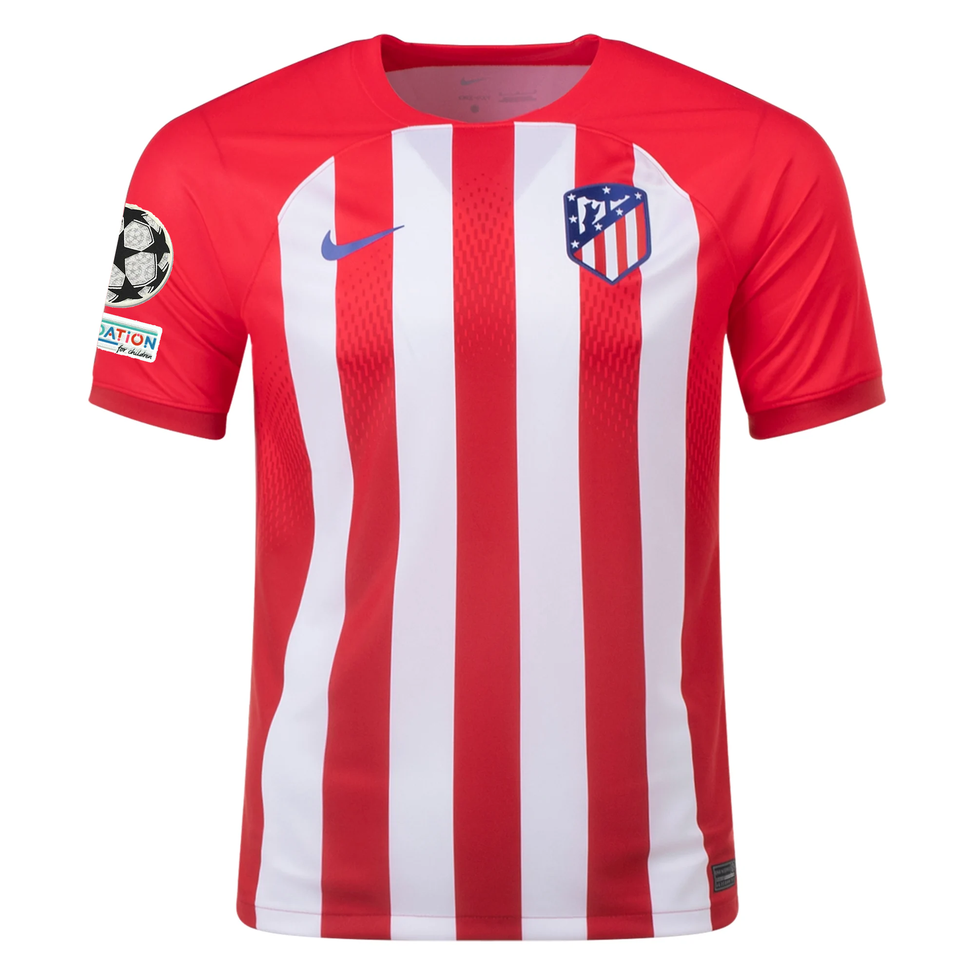 Nike Atletico Madrid Home Jersey w/ Champions League Patches 23/24 (Sport Red/Gl
