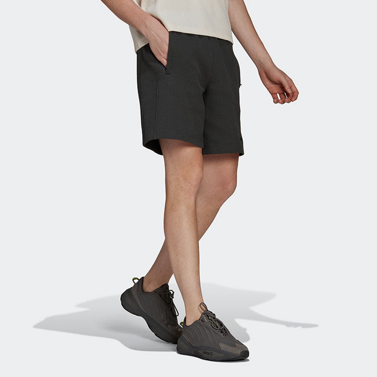 adidas originals Waffle Short Casual Breathable Running Sports Shorts Black HP04