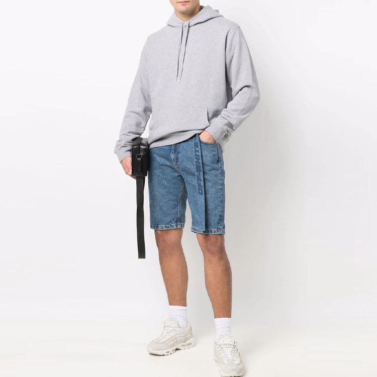 Image of Off-White Belted Denim Shorts OMYC005C99DEN0024949
