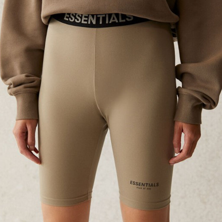 Image of Fear of God Essentials SS21 Athletic Biker Short Moss FOG-SS21-589