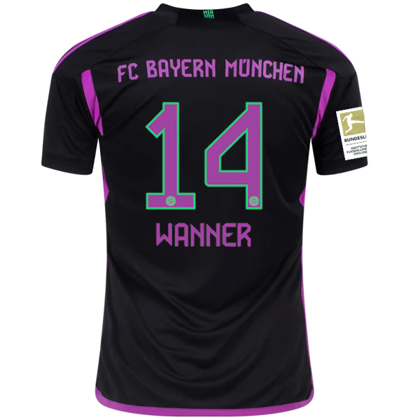 Image of adidas Bayern Munich Paul Wanner Away Jersey w/ Bundesliga Champions Patch 23/24