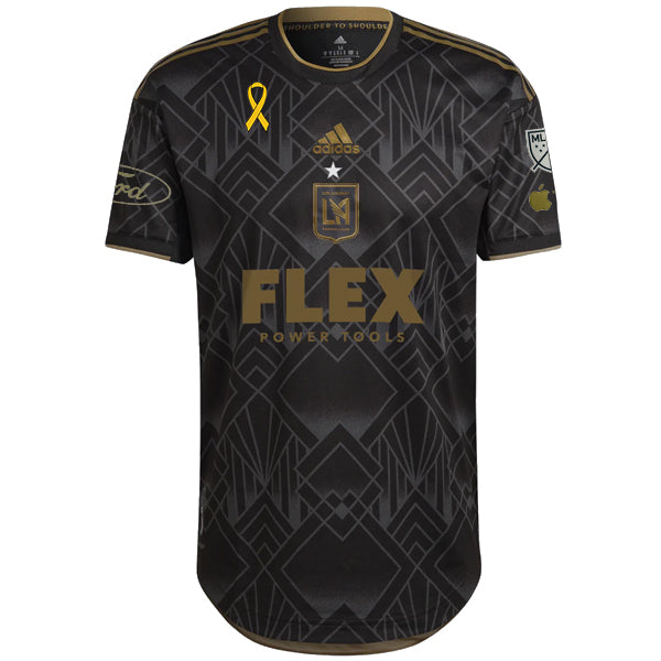 adidas Authentic LAFC Home Jersey 23/24 w/ Star + MLS + Apple + Ford + Childhood