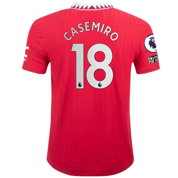 adidas Manchester United Authentic Casemiro Home Jersey w/ EPL + No Room For Rac