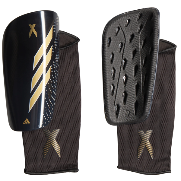 Image of adidas X League Shin Guard (Black/Night Grey/Matte Gold)