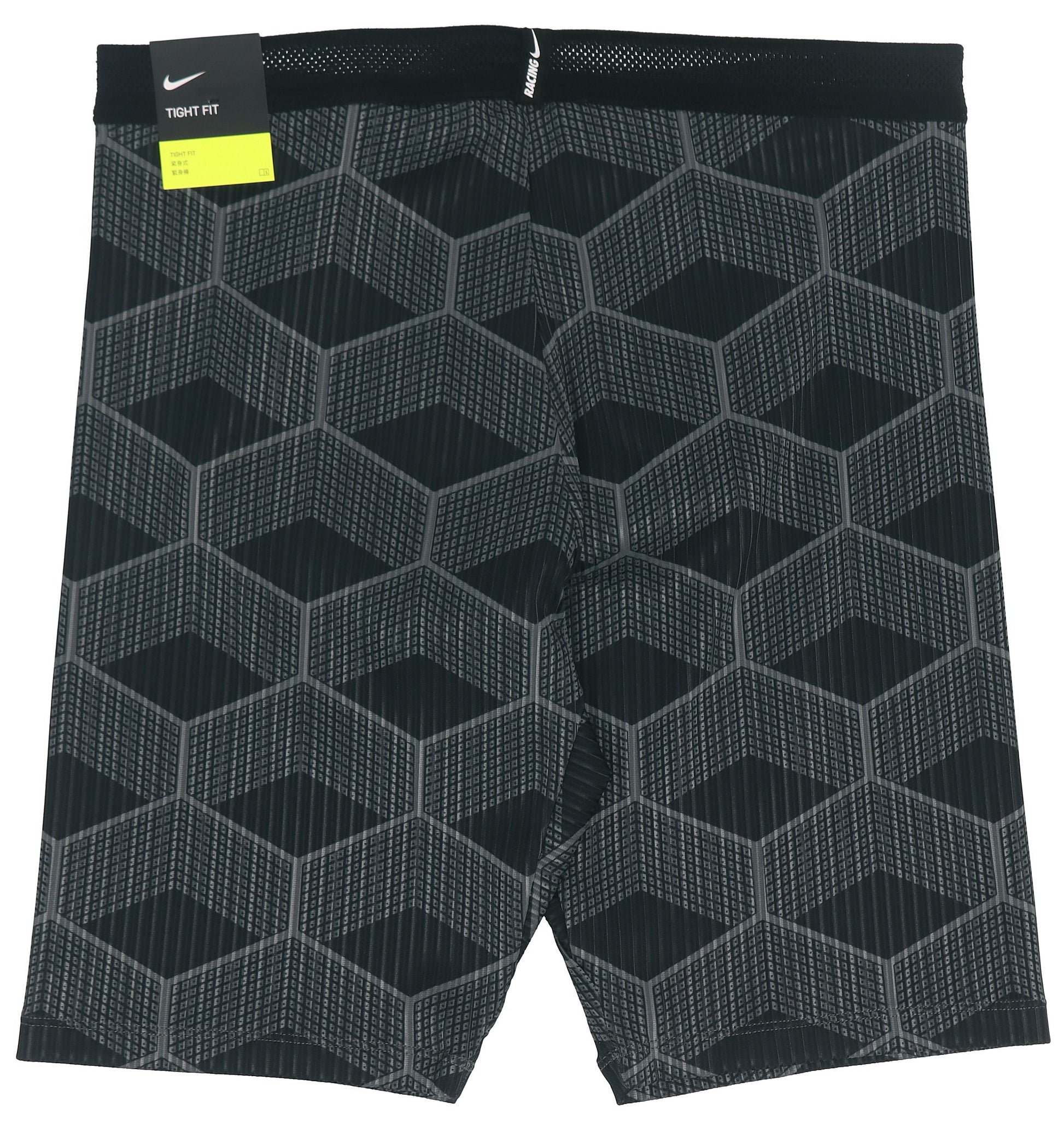 Men's Nike Team Kenya Aeroswift Logo Tight Contrasting Colors Shorts Black CV037