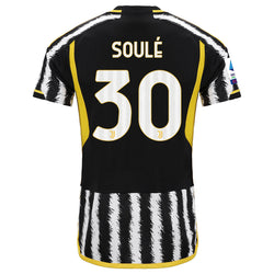 Image of adidas Soule Juventus Home Authentic Jersey 23/24 w/ Serie A Patch (Black/White)