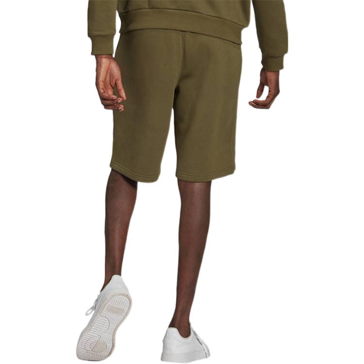 Image of Men's adidas Logo Printing Elastic Waistband Shorts Military Green H65677