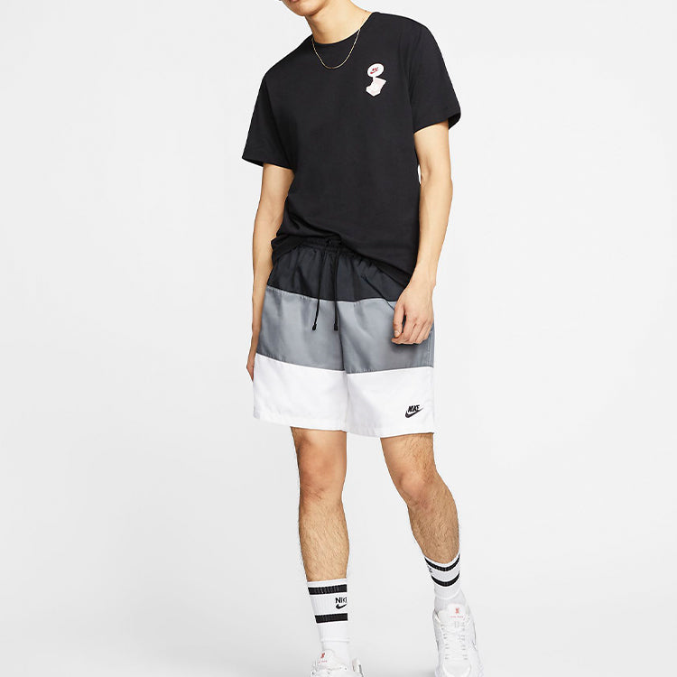 Nike Sportswear City Edition Multicolor Woven Breathable Casual Shorts Black Whi