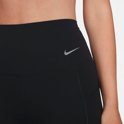 Image of (WMNS) NIKE DRI-FIT UNIVERSA MEDIUM-SUPPORT SHORTS WITH POCKETS 'Black' DQ5995-0