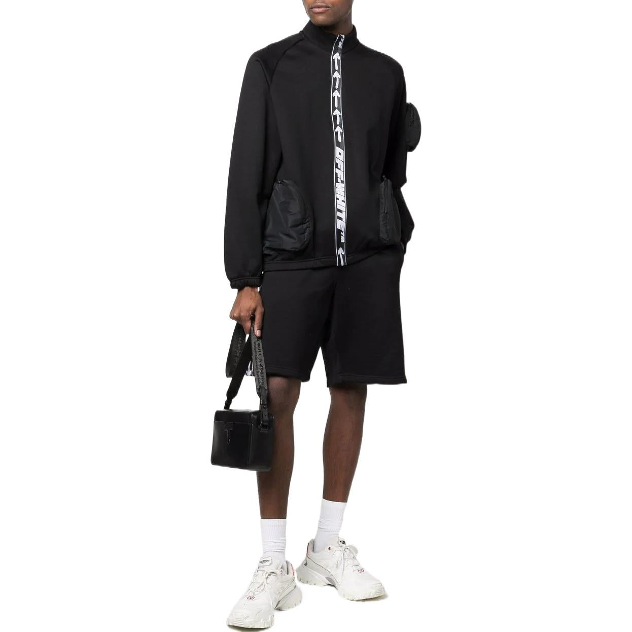 Image of Men's OFF-WHITE FW22 Side Logo Elastic Waistband Sports Ordinary Version Black S