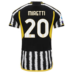 Image of adidas Miretti Juventus Home Jersey w/ Serie A Patch 23/24 (Black/White)