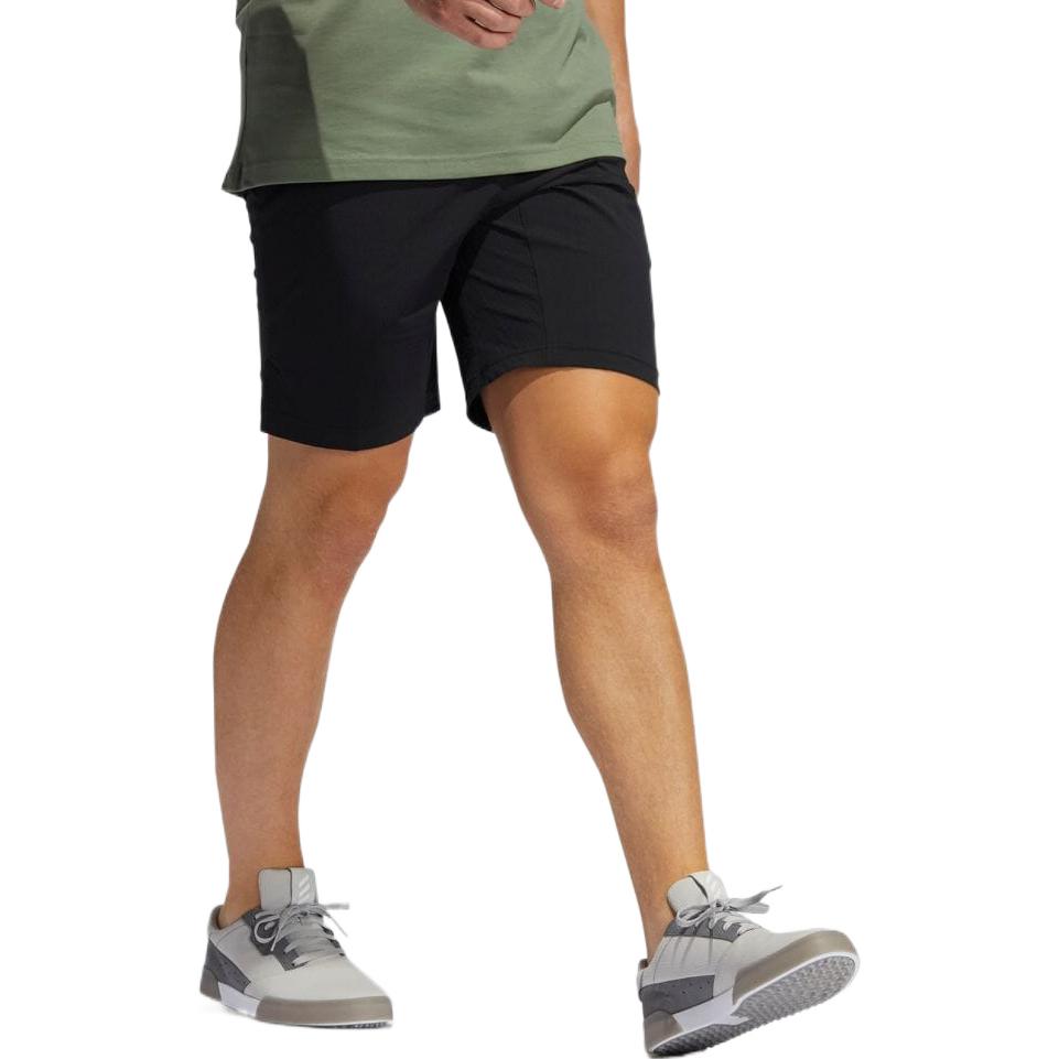 Image of Men's adidas SS22 Solid Color Tied Waist Zipper Pocket Shorts Black GM5505