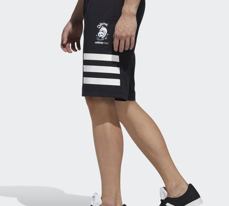 Image of adidas neo M Pnda 3S Shrt Sports Shorts Black GK1549