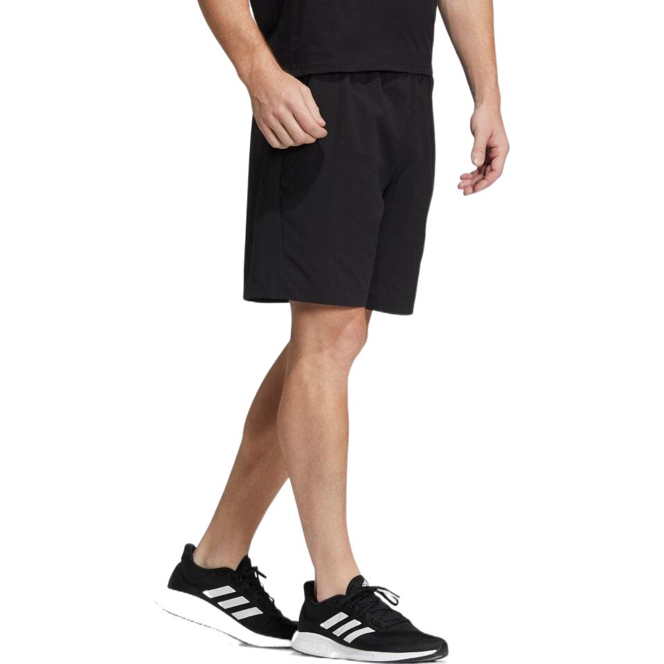 Image of adidas Solid Color Athletic Straight Drawstring Shorts Men's Black HD0024