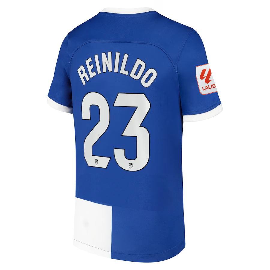 Image of Nike Atletico Madrid Reinildo Mandava Away Jersey w/ La Liga Patch 23/24 (Old Ro