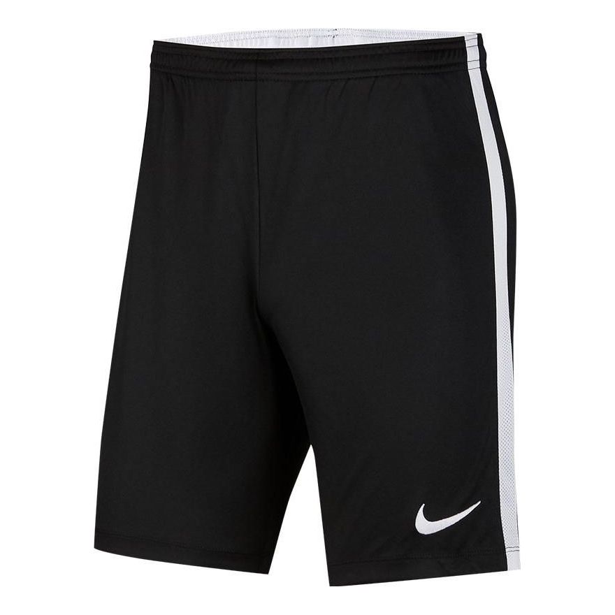 Image of Men's Nike Stripe Printing Logo Breathable Straight Shorts Black AT3035-011