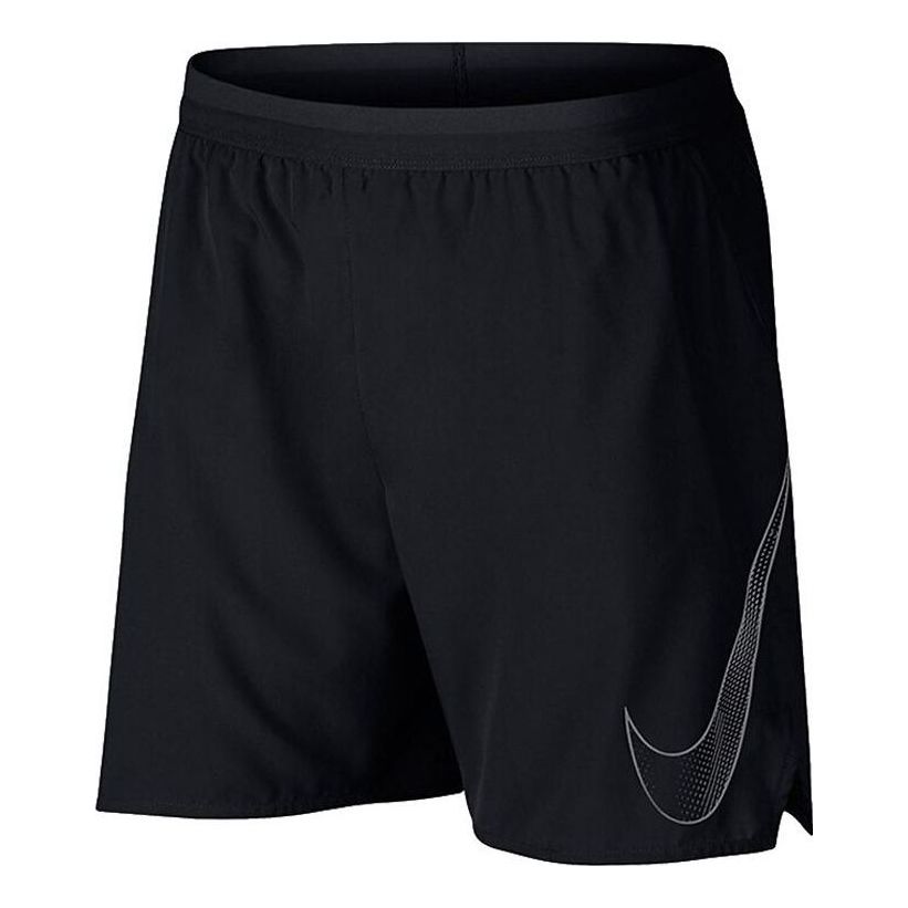 Image of Men's Nike Solid Color Breathable Logo Quick Dry Shorts Black 899499-010