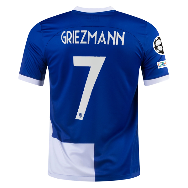 Nike Atletico Madrid Antoinne Griezmann Away Jersey w/ Champions League Patches