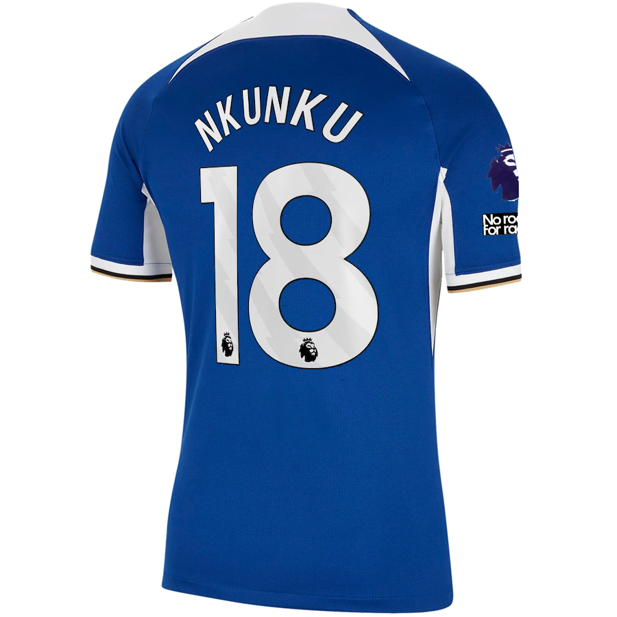 Image of Nike Chelsea Christopher Nkunku Heimtrikot mit EPL + „No Room For Racism“-Aufnähern