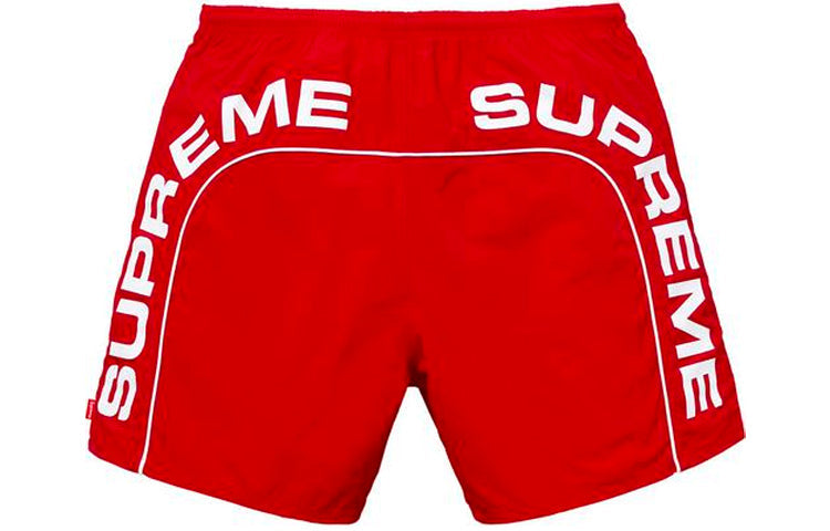Image of Supreme SS18 Arc Logo Water Short Red Logo 'Red White' SUP-SS18-298