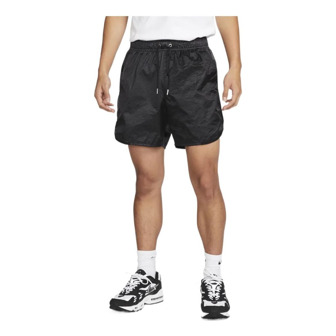 Image of Nike Solid Color Casual Drawstring Sports Shorts Black DQ4245-010