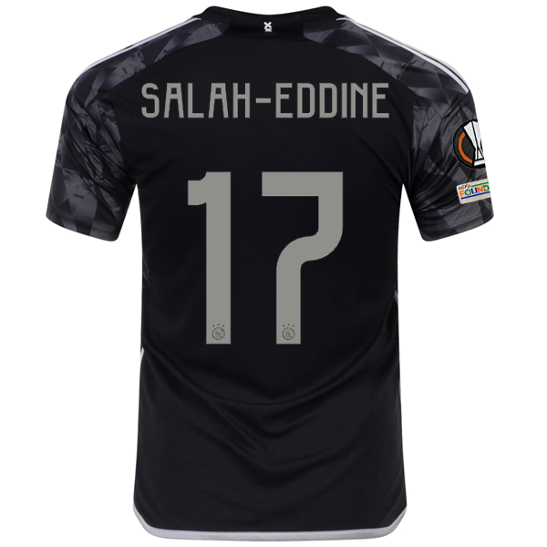 adidas Ajax Anass Salah-Eddine Drittes Trikot mit Europa League Aufnähern 23/24 (Schwarz