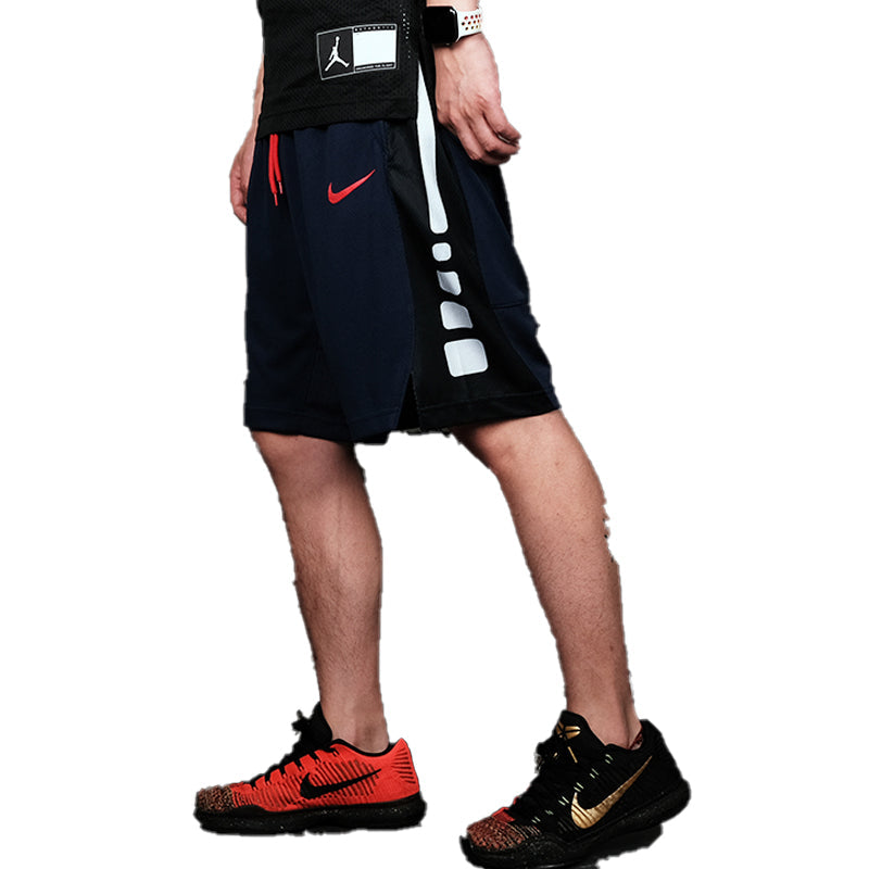 Nike Elite Stripe Dri-FIT Basketball Shorts 'Navy Blue Black' AT3393-411
