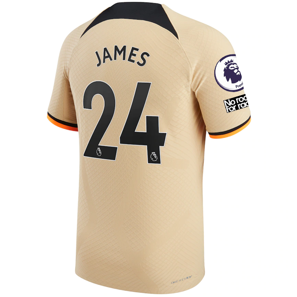 Nike Chelsea Match Authentic Reece James Third Jersey w/ EPL + No Room For Racis