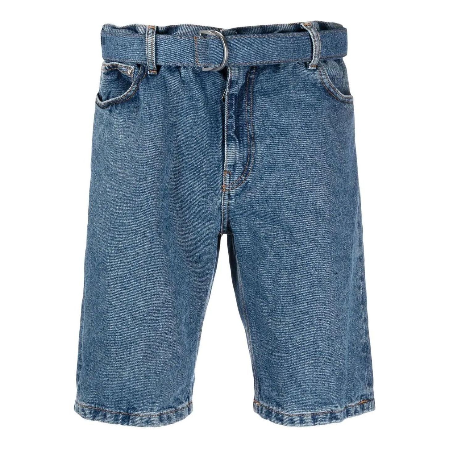 Image of Off-White Belted Denim Shorts OMYC005C99DEN0024949