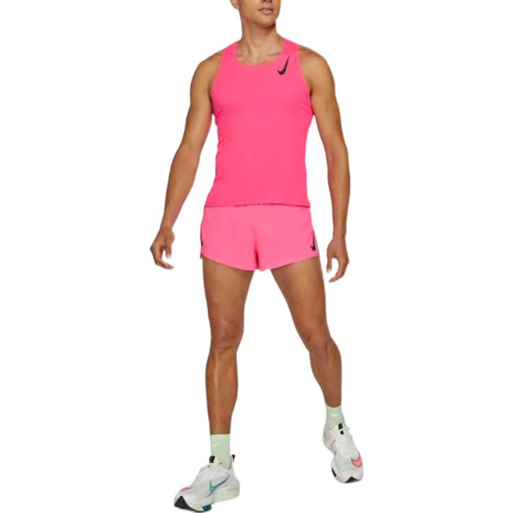 Image of Nike Aeroswift 2 Casual Breathable Sports Running Shorts Pink CJ7838-639