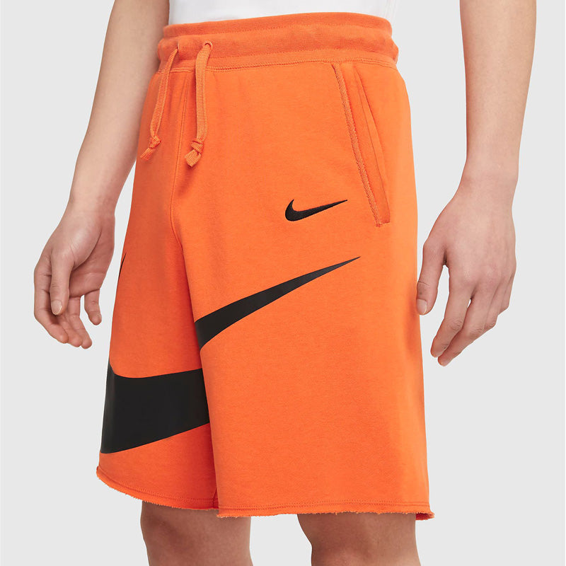 Image of Nike Sportswear Swoosh Logo Printing Knit Sports Shorts Orange DJ5373-801