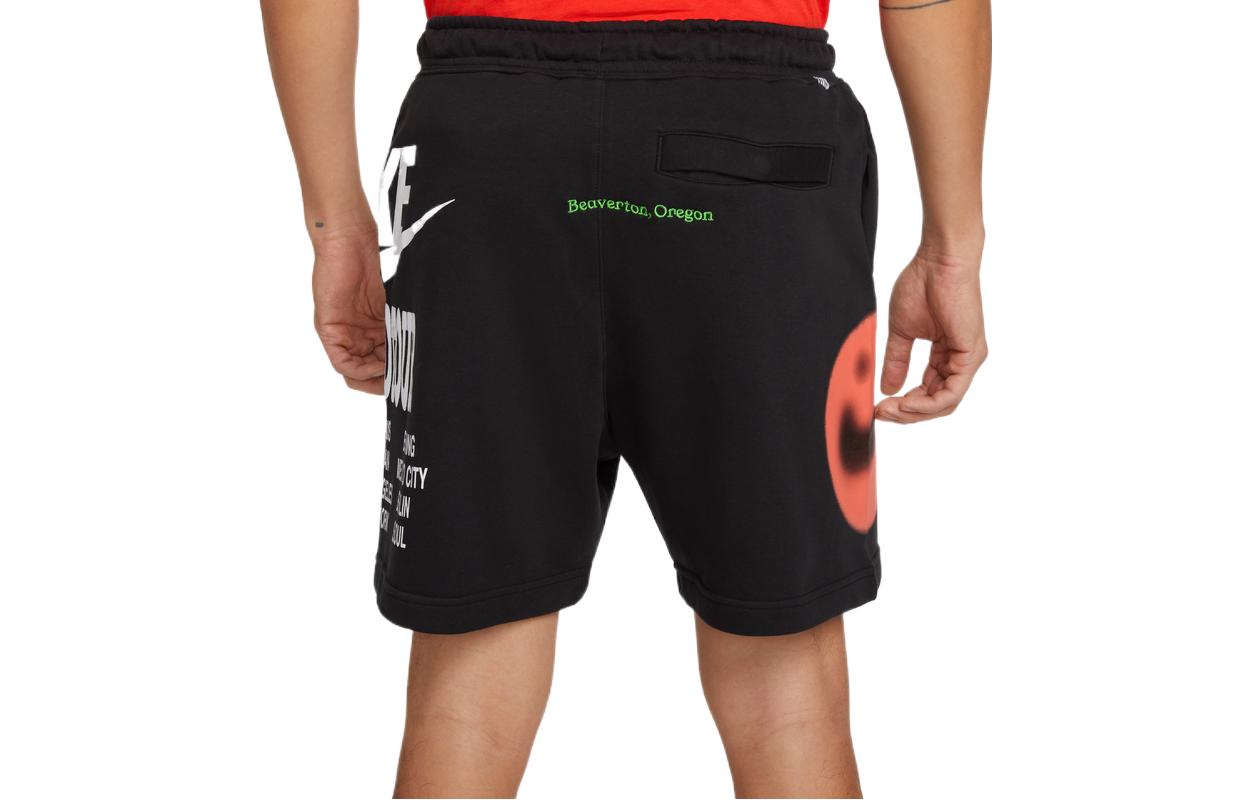 Image of Men's Nike Logo Printing Breathable Sports Shorts Black DN4420-010