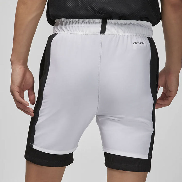 Image of Men's Air Jordan Logo Micro Mark Lacing Colorblock Casual Gray Shorts DM1830-100