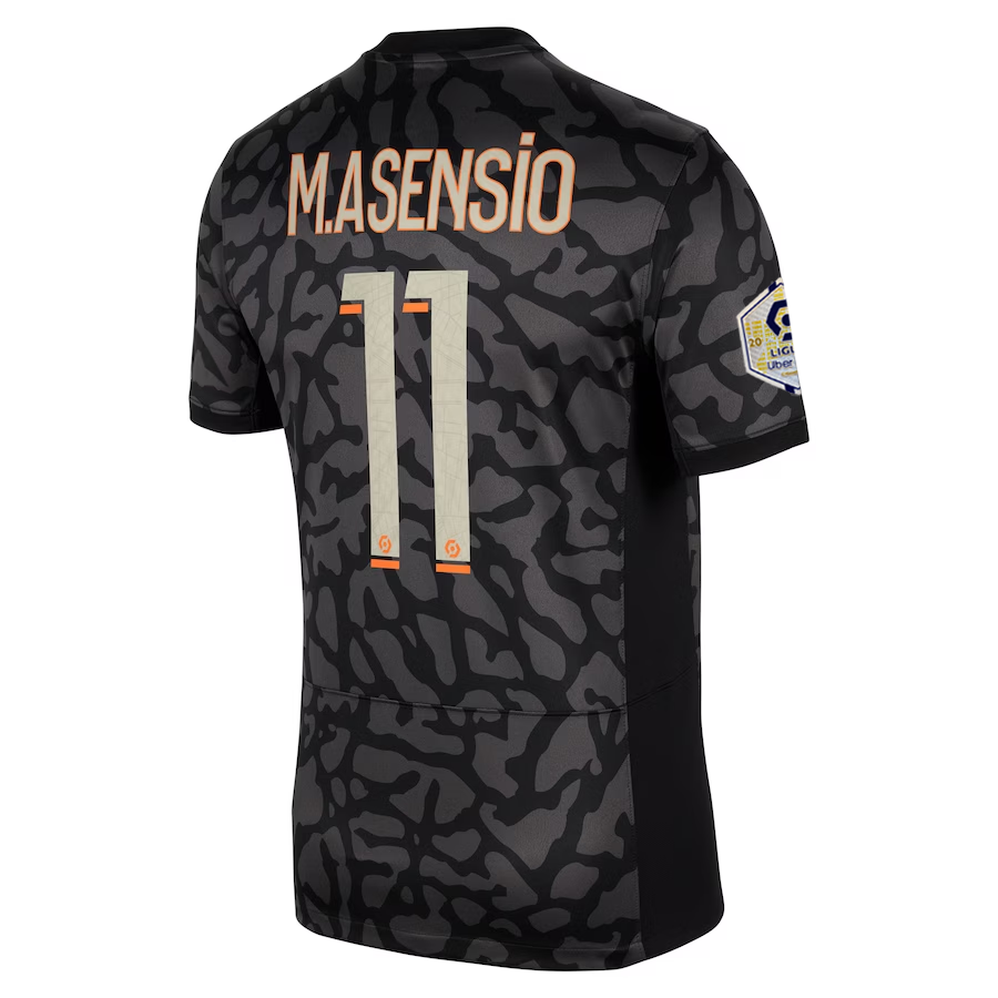 Nike Paris Saint-Germain Marco Asensio Third Jersey w/ Ligue 1 Patch 23/24 (Anth