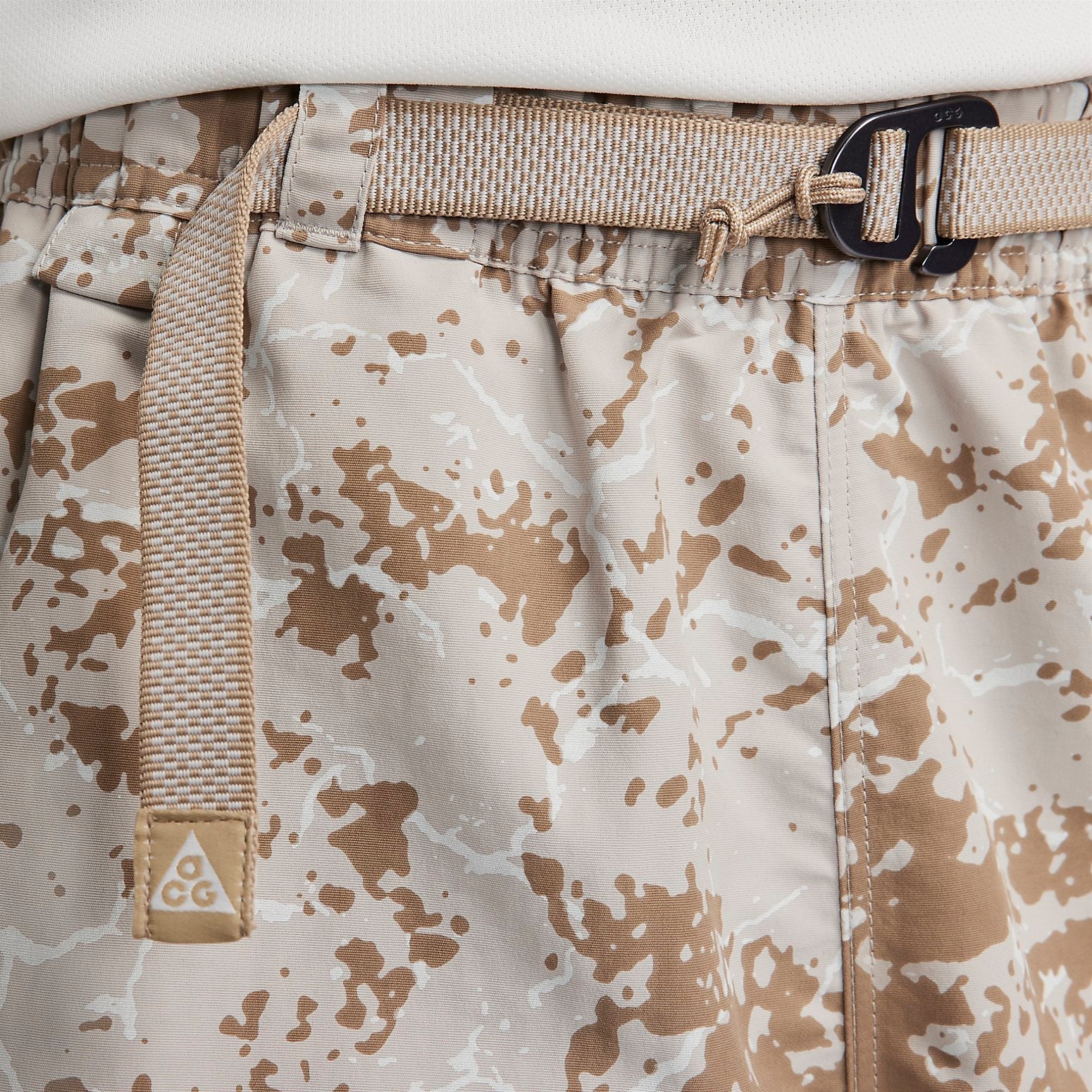 Image of Nike ACG Allover Print Trail Shorts 'Light Iron Ore Summit White' FB8092-012