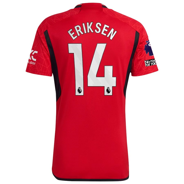 Image of adidas Manchester United Christian Eriksen Home Jersey 23/24 w/ EPL + No Room Fo