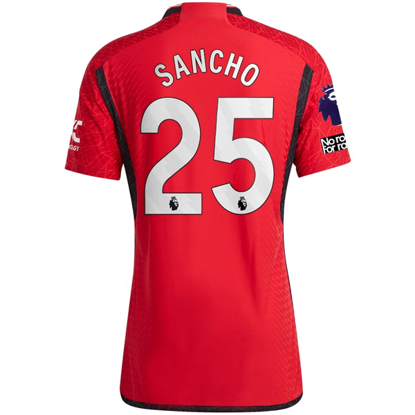 Image of adidas Manchester United Authentic Jadon Sancho Home Jersey 23/24 w/ EPL + No Ro