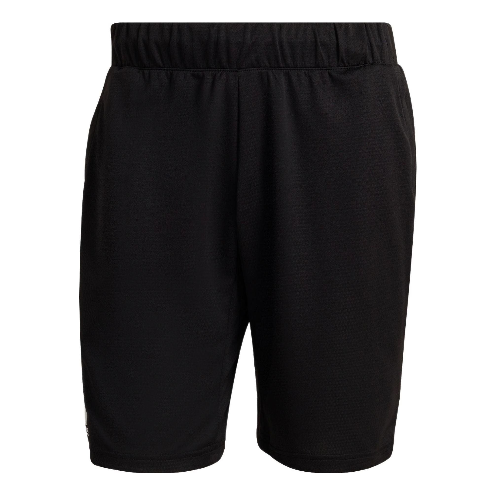 Image of Men's adidas AceClub Series Solid Color Logo Printing Casual Sports Shorts Black