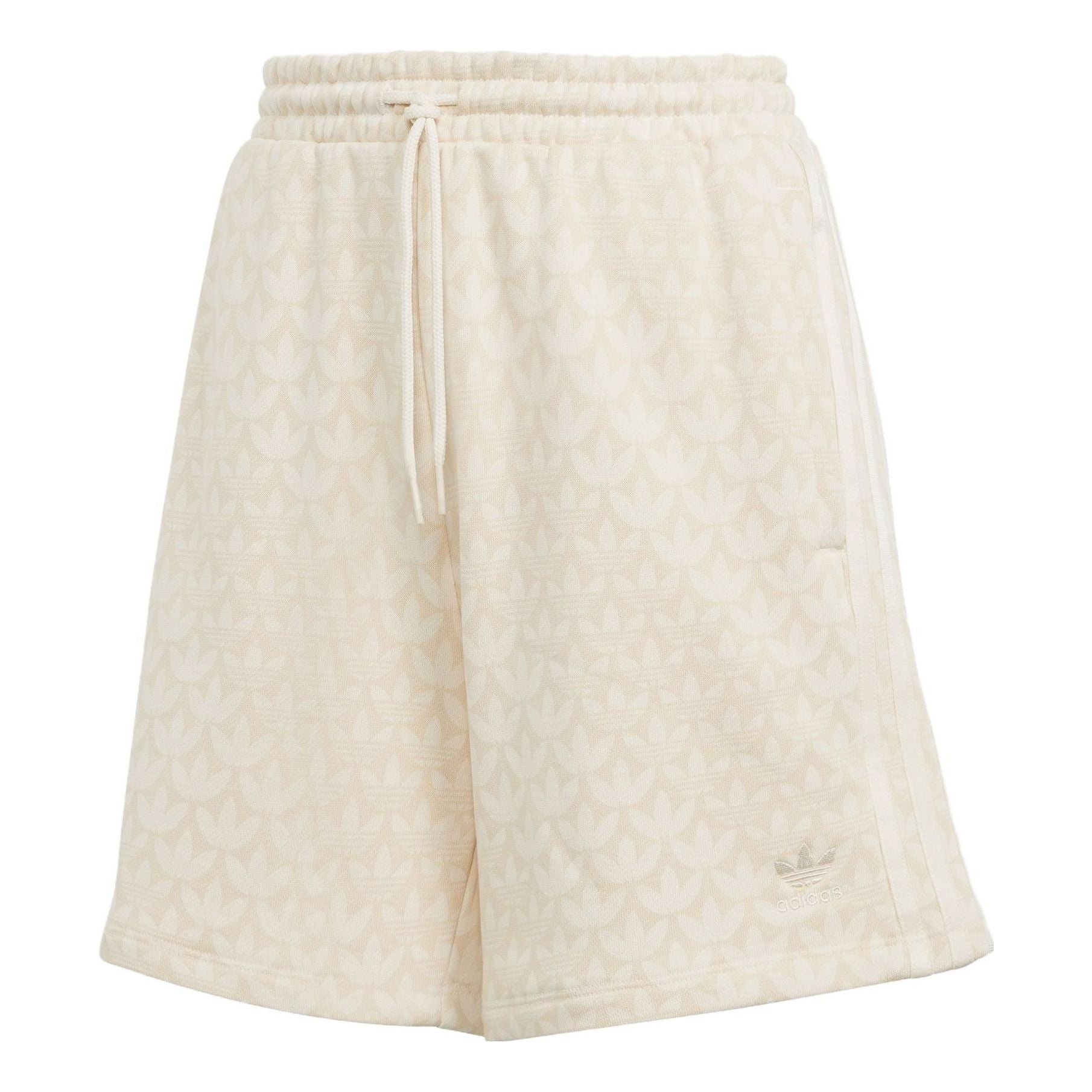 (WMNS) adidas originals Trefoil Monogram Shorts 'Beige' IJ6000