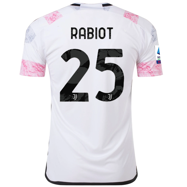 Image of adidas Juventus Adrian Rabiot Away Jersey w/ Serie A 23/24 (White)