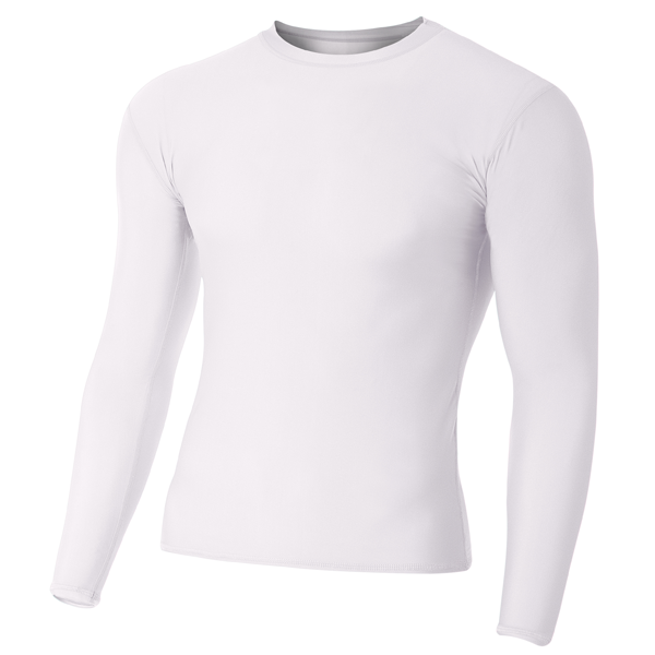 Youth Compression Long Sleeve Shirt (White)