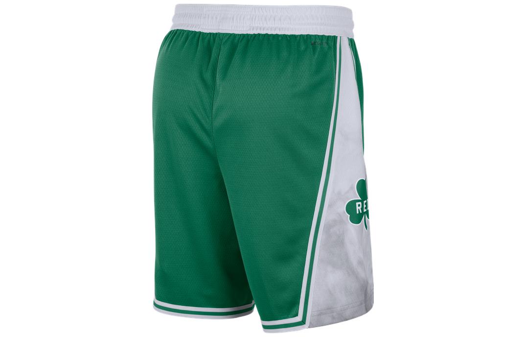 Image of Men's Nike Boston Celtics Colorblock Straight Shorts Green DB4127-312