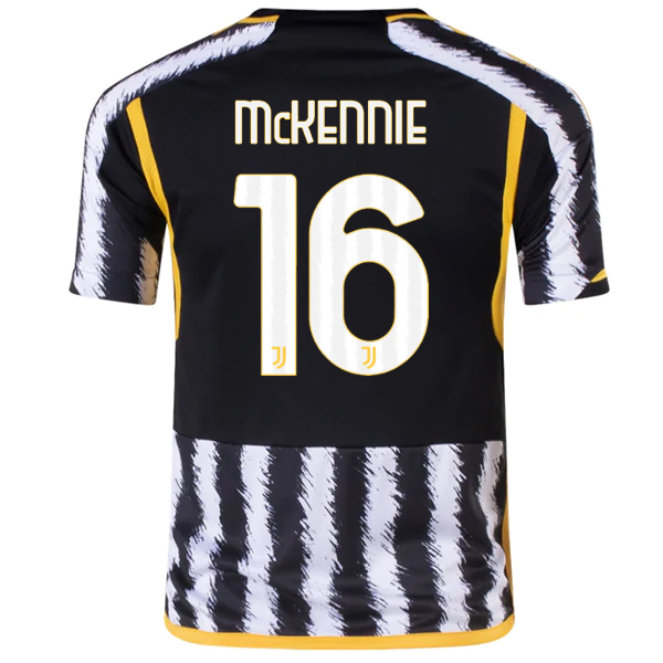 Image of adidas Youth Juventus Weston McKennie Home Jersey 23/24 (Black/White)