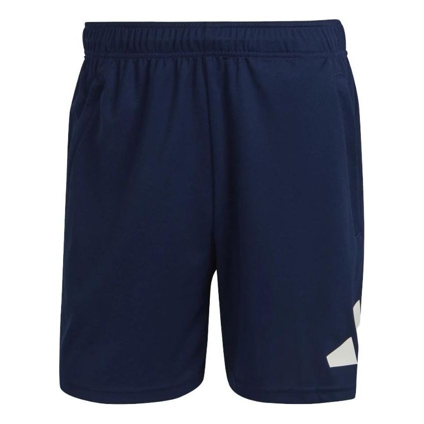 Image of adidas Train Essentials Logo Training Shorts 'Navy' IB8124