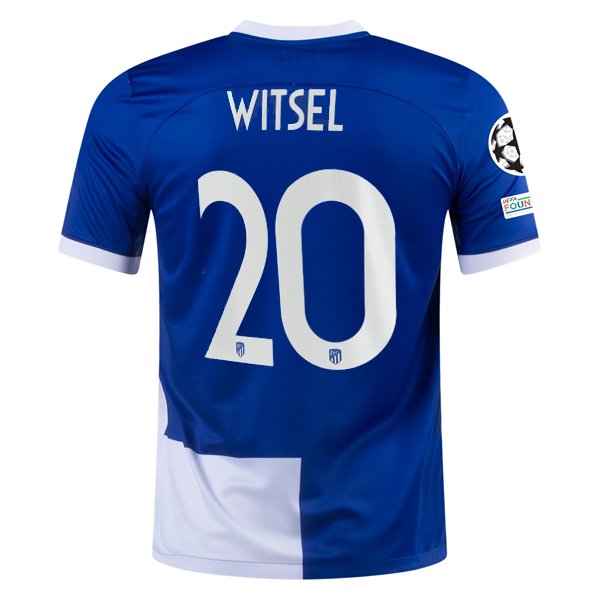 Nike Atletico Madrid Axel Witsel Away Jersey w/ Champions League Patches 23/24 (