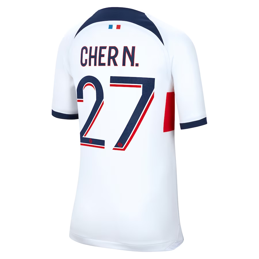 Nike Youth Paris Saint-Germain Cher Away Jersey 23/24 (White/Midnight Navy)